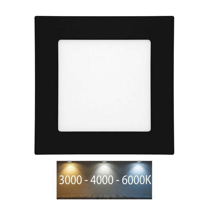 Spot encastrable de salle de bain RAFA LED/6W/230V 3000/4000/6000K 12x12 cm IP44 noir