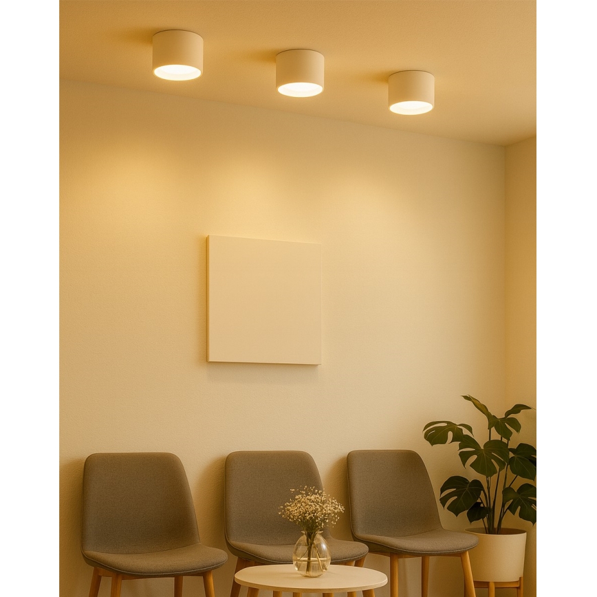 Spot encastrable LED/10W/230V 3000/4000/6400K Ø 12 cm blanc