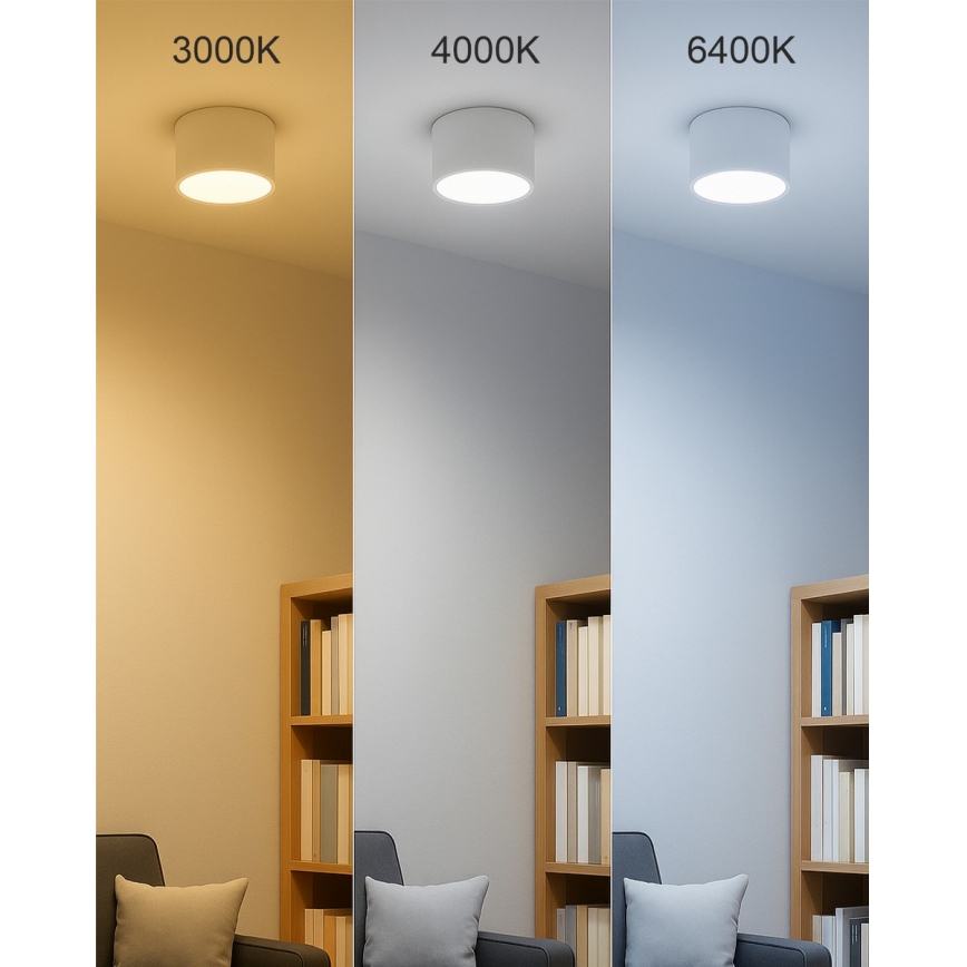 Spot encastrable LED/10W/230V 3000/4000/6400K Ø 12 cm blanc
