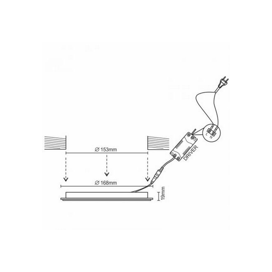Spot encastrable LED/12W/230V