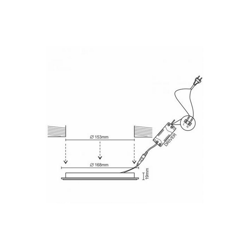Spot encastrable LED/12W/230V