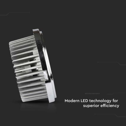 Spot encastrable LED/20W/230V 4000K 40°/20° d. 11 cm chrome brillant