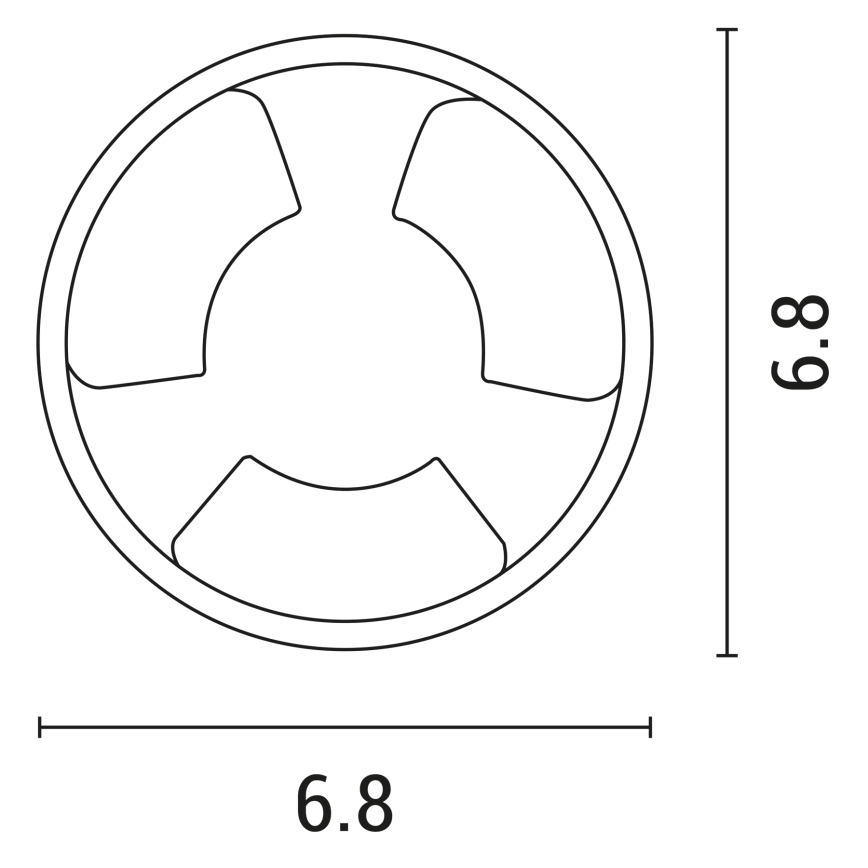 Spot encastrable LED/3W/12V IP65