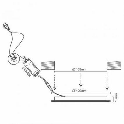 Spot encastrable LED/6W/230V