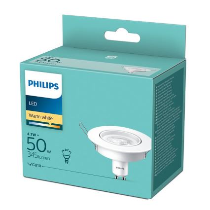 Spot encastrable LED Philips 1xGU10/4,7W/230V 2700K