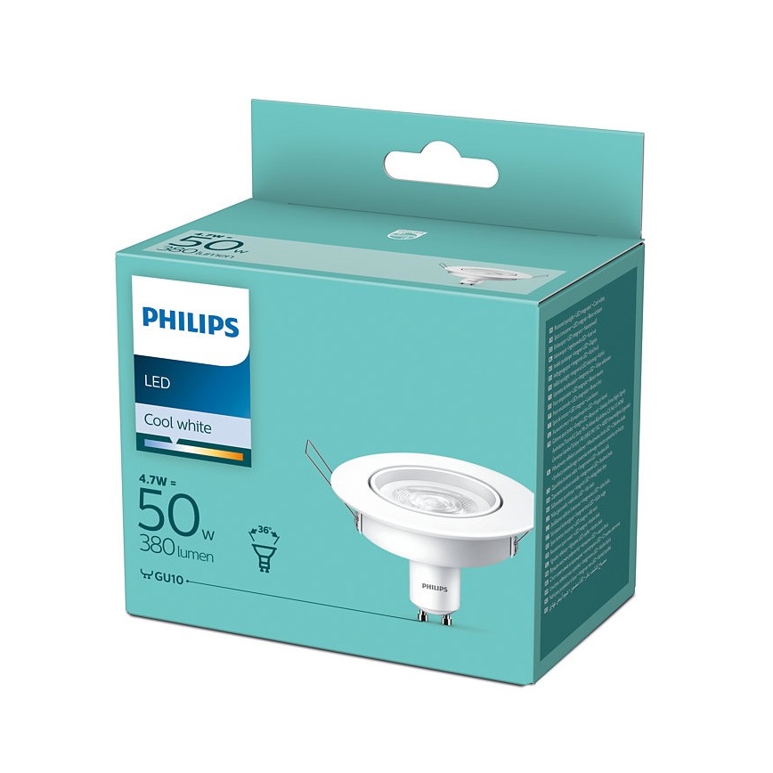 Spot encastrable LED Philips GU10/4,7W/230V 4000K