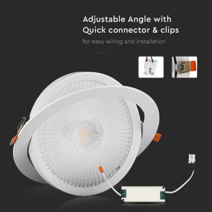 Spot encastrable LED SAMSUNG CHIP LED/10W/230V 6400K