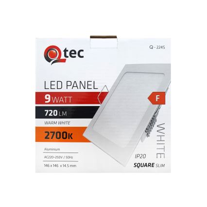 Spot encastrable QTEC LED/9W/230V 2700K 14,6x14,6 cm