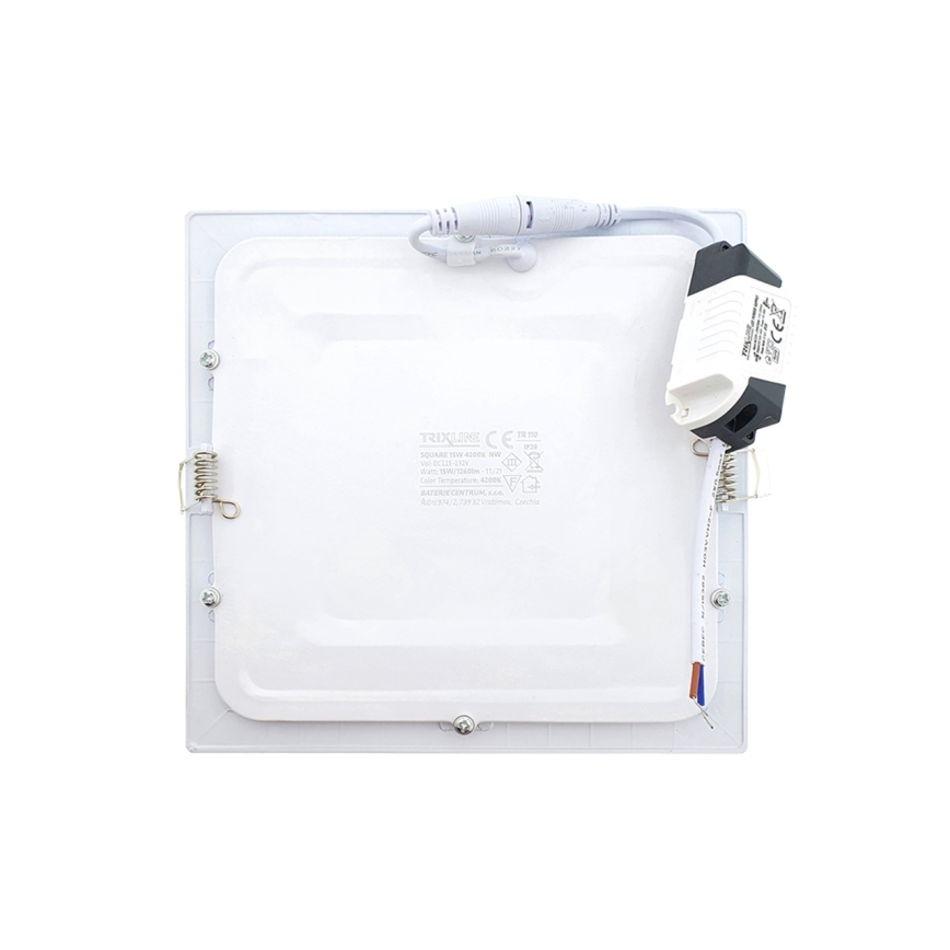 Spot encastrable SQUARE LED/15W/230V 4200K 18,8x18,8 cm blanc