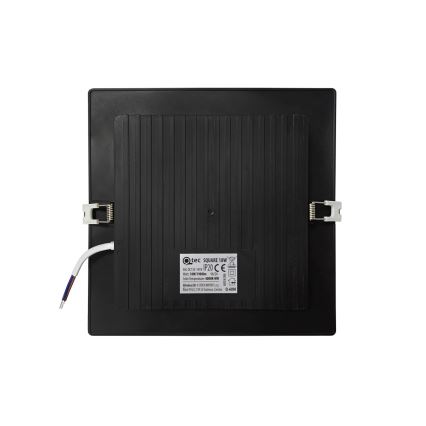 Spot encastrable SQUARE LED/18W/230V 4000K 22x22 cm noir