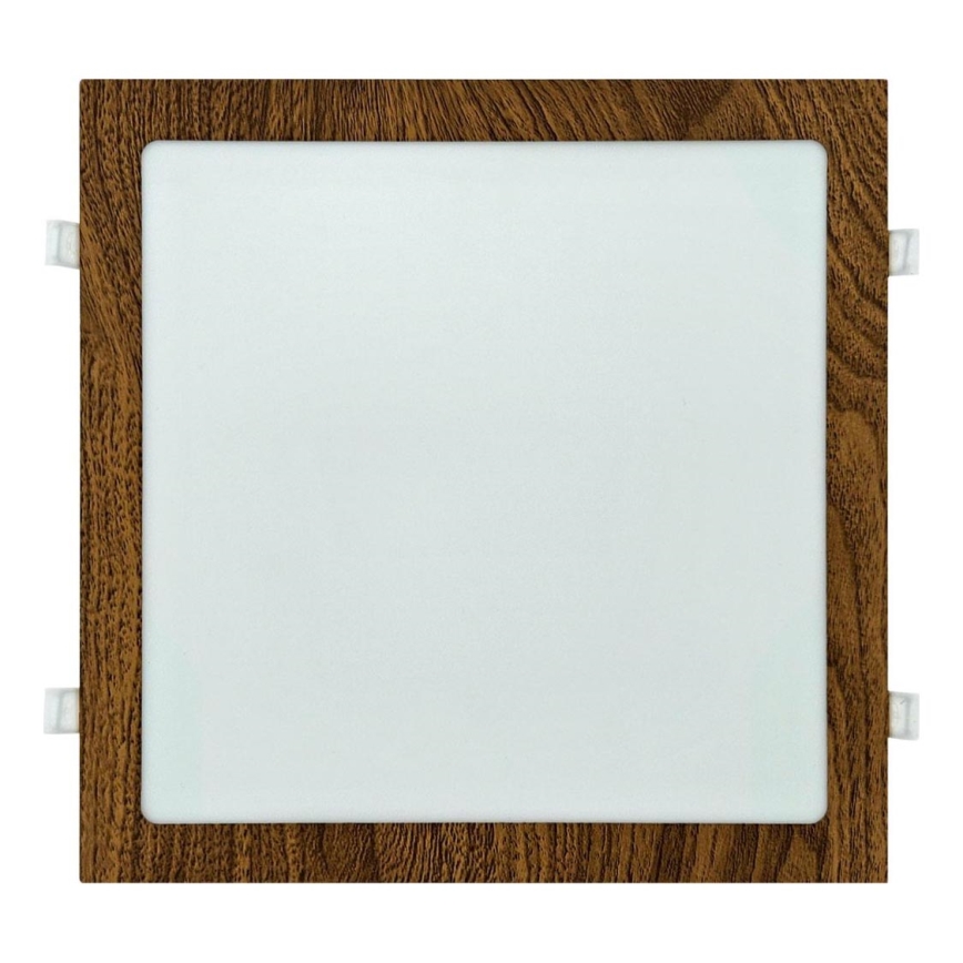 Spot encastrable SQUARE LED/24W/230V 4200K 29,2x29,2 cm marron