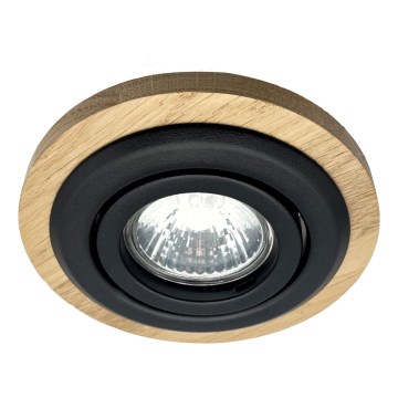 Spot encastrable TOBBY 1xG9/20W/230V d. 11,5 cm chêne/noir