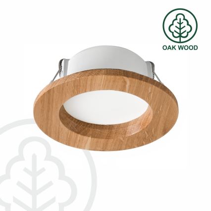 Spot encastrable WOODY SPOT LED/5,5W/230V 4000K chêne ø 10 cm
