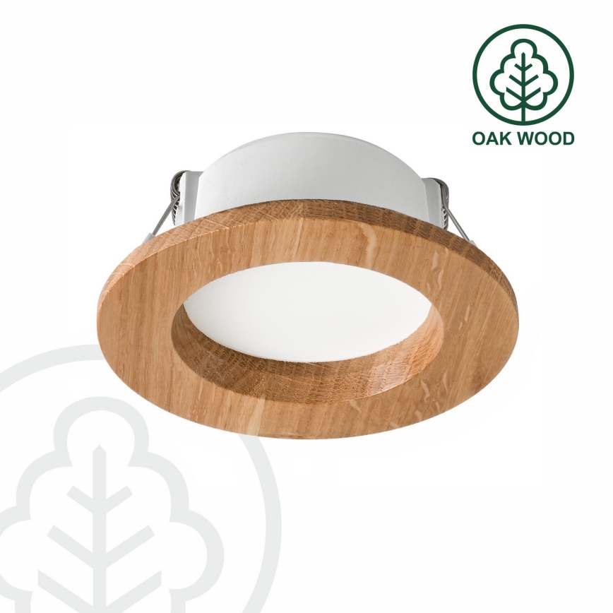 Spot encastrable WOODY SPOT LED/5,5W/230V 4000K chêne ø 10 cm