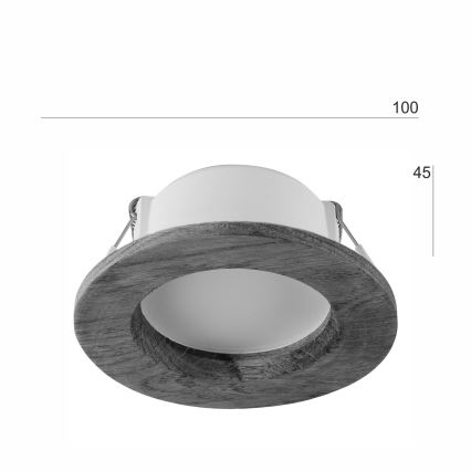 Spot encastrable WOODY SPOT LED/5,5W/230V 4000K chêne ø 10 cm