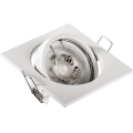 Spot encastré 1xGU10/MR16/10W/230V 9x9 cm blanc