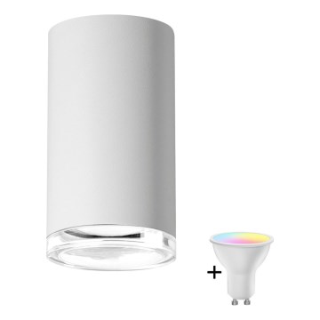 Spot encastré de salle de bain dimmable LED RGBW TURYN 1xGU10/6,5W/230V 2700-6500K Wi-Fi IP44 blanc