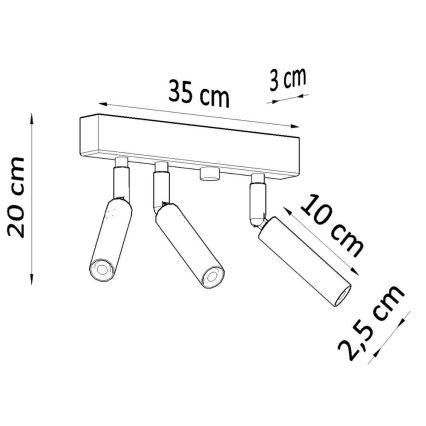 Spot EYETECH 3x G9 / 12W / 230V wit