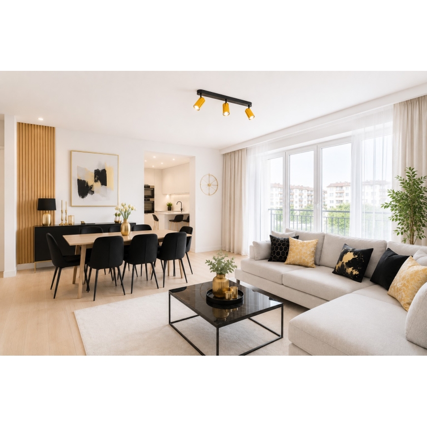 Spot FAMA 3xGU10/30W/230V doré/noir