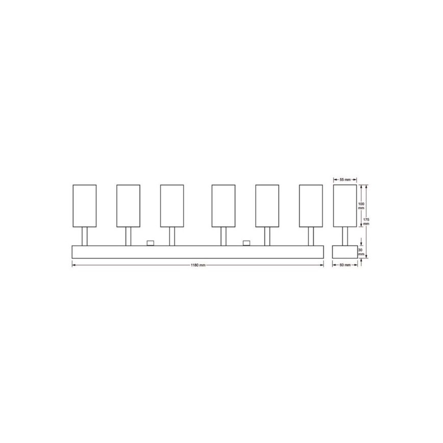 Spot FARGO 6xGU10/30W/230V blanc