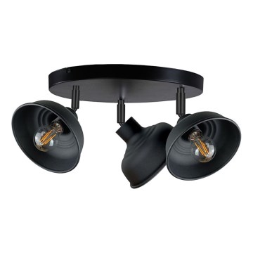 Spot FAUN 3xE27/60W/230V noir