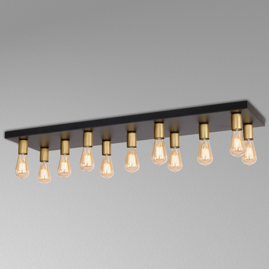 Spot FILO 11xE27/60W/230V zwart/goud