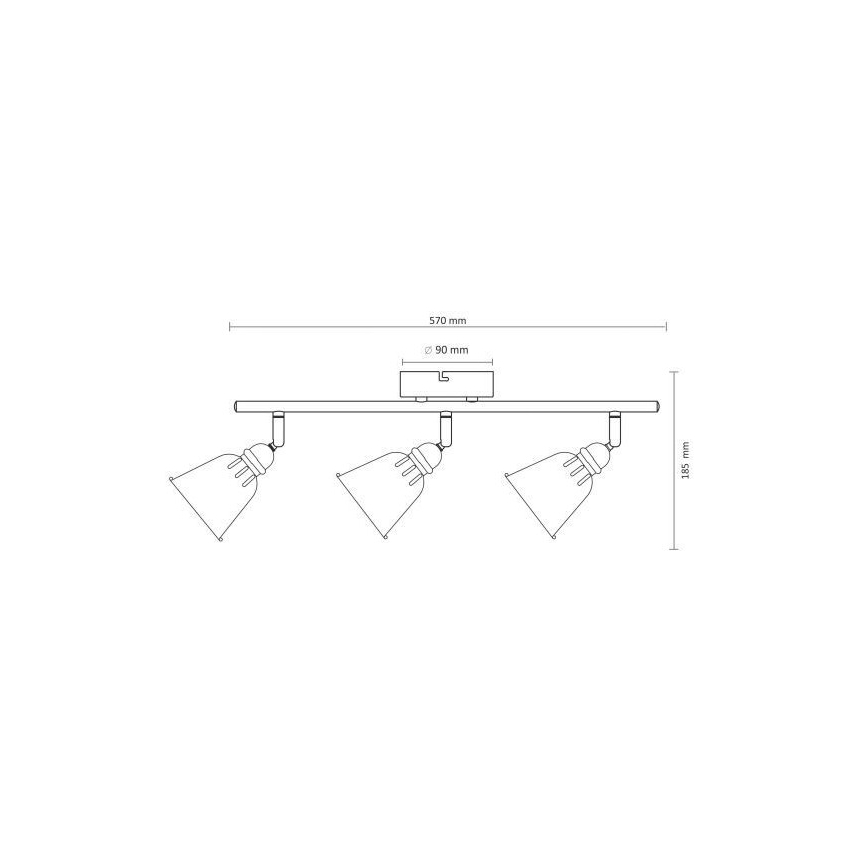 Spot FIONA 3xE14/8W/230V zwart