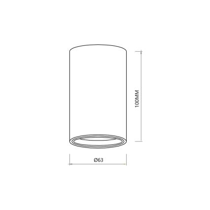 Spot GENESIS 1xGU10/8W/230V 10 cm blanc