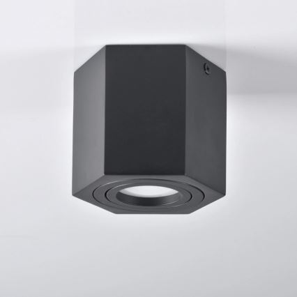 Spot HEXAGON 1xGU10/10W/230V noir