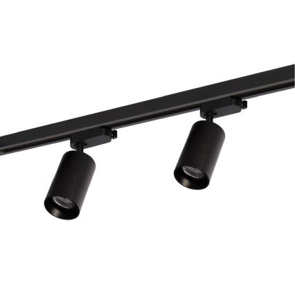 Spot in een rail systeem PIPE 4xGU10/10W/230V zwart