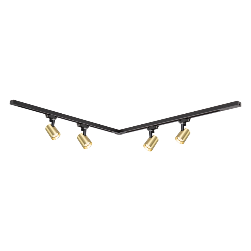 Spot in een rail systeem VOLF 4xGU10/10W/230V goud/zwart