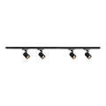 Spot in een rail systeem VOLF 4xGU10/10W/230V zwart