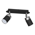 Spot JOKER 2xGU10/25W/230V zwart/glanzend chroom