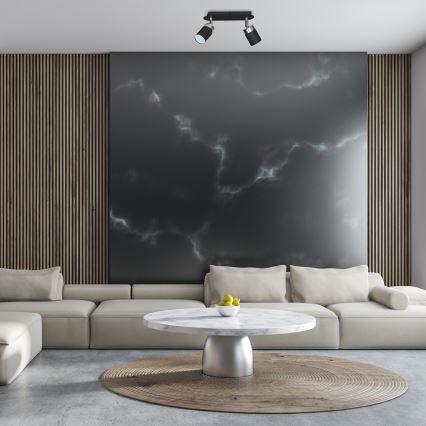 Spot JOKER 2xGU10/25W/230V zwart/glanzend chroom