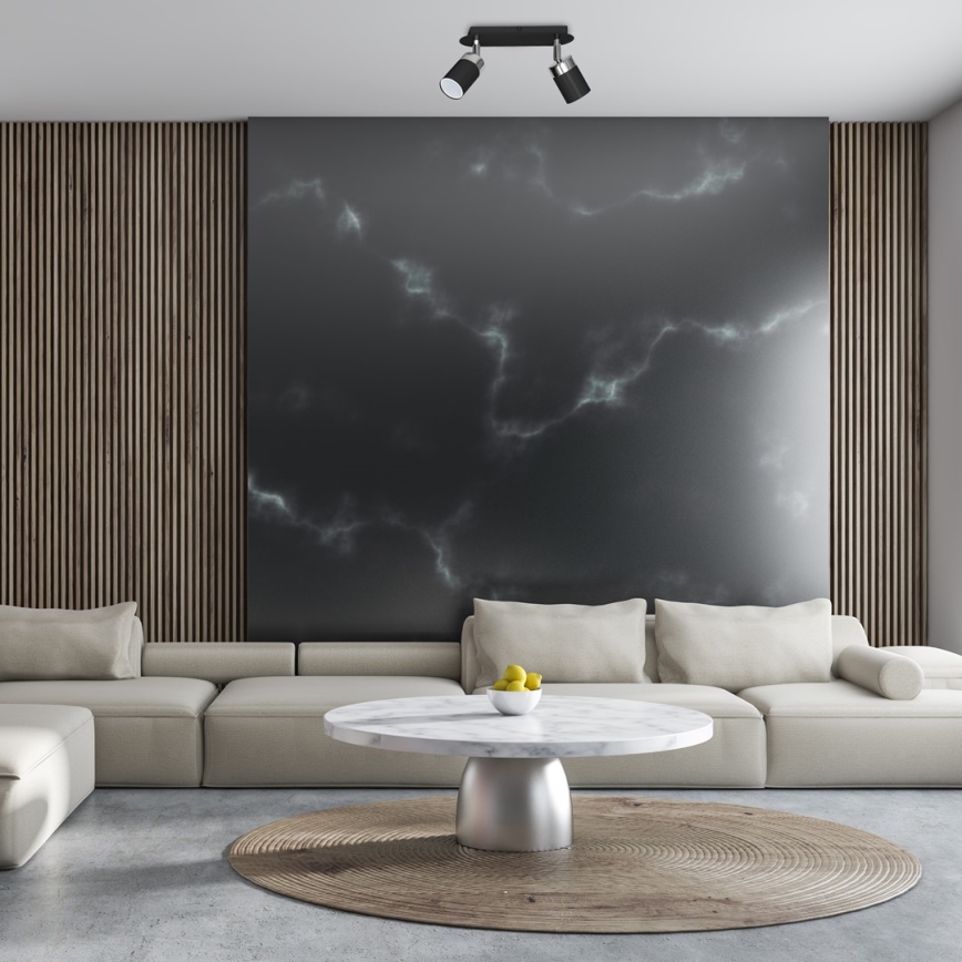 Spot JOKER 2xGU10/25W/230V zwart/glanzend chroom