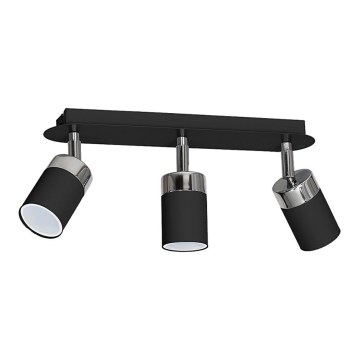 Spot JOKER 3xGU10/25W/230V noir/chrome brillant
