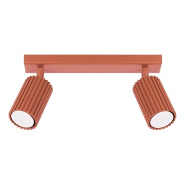 Spot KARBON 2xGU10/10W/230V rood