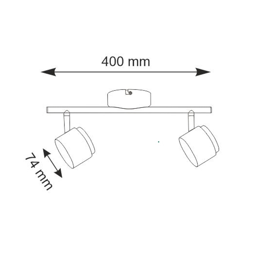 Spot KUBIK 2xLED/4,2W/230V blanc