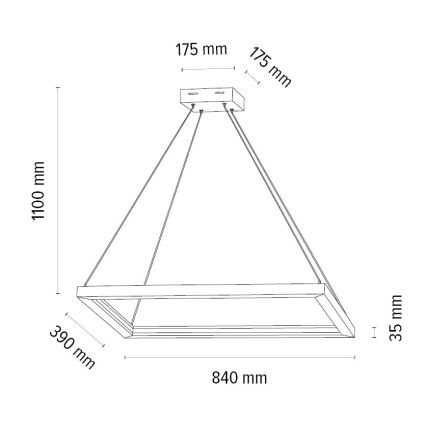 Dimbare LED hanglamp aan een koord LEGNO LED/31,5W/230V eiken – FSC gecertificeerd