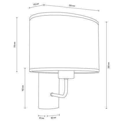 Wandlamp MERCEDES 1xE27/25W/230V wit/eiken – FSC gecertificeerd