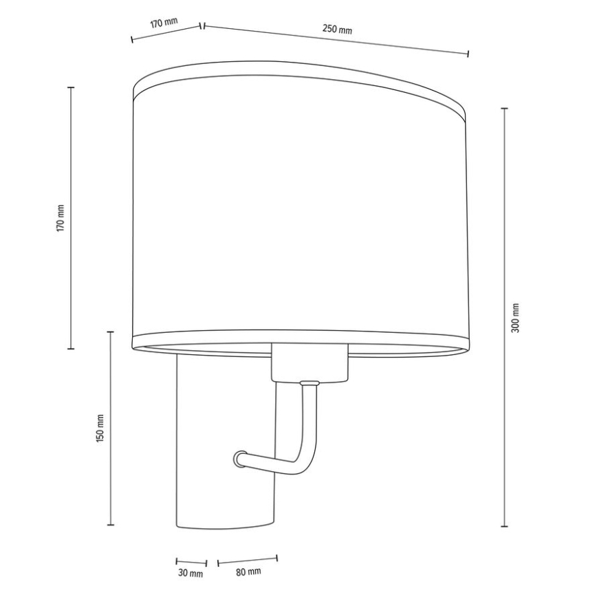 Wandlamp MERCEDES 1xE27/25W/230V bruin/eiken – FSC gecertificeerd