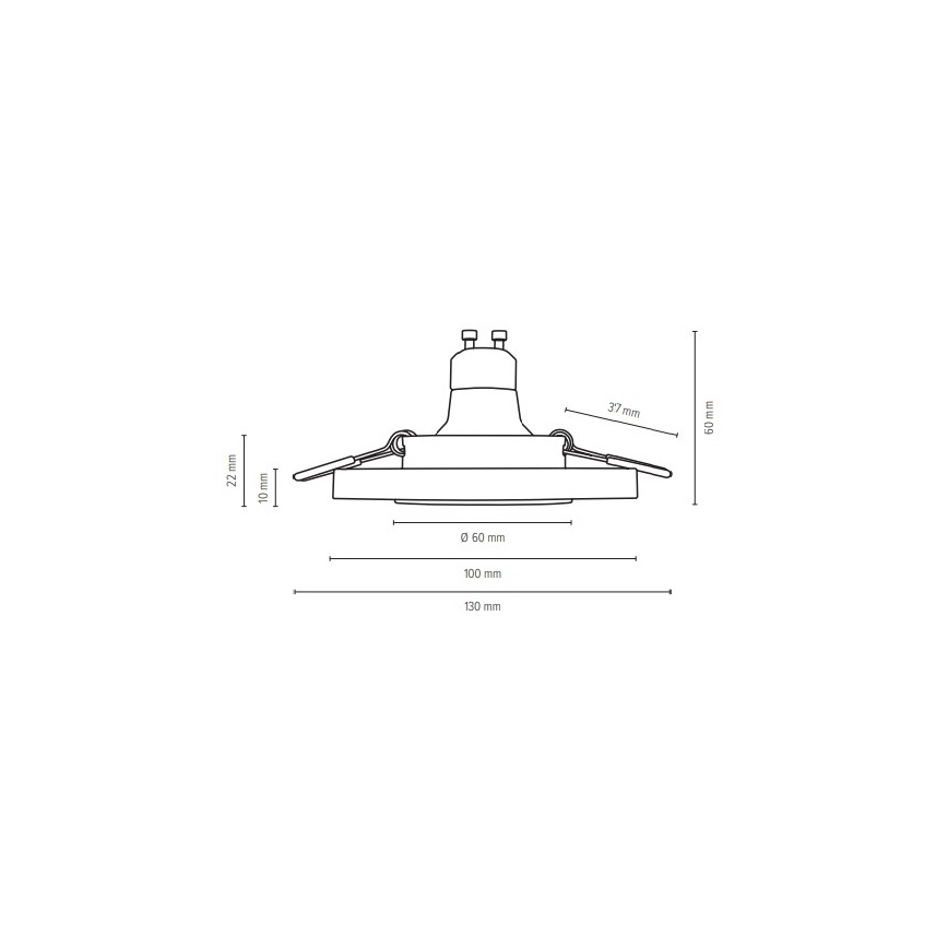 SET 3x LED Hang plafondverlichting VITAR 3xGU10/5W/230V beton - FSC gecertificeerd
