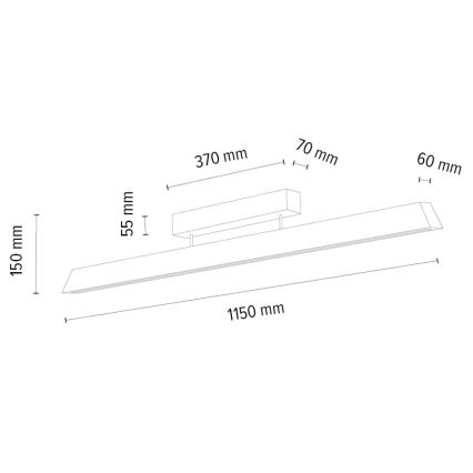 Dimbare LED bevestigde hanglamp DEROTT 3xLED/14W/230V eiken – FSC gecertificeerd