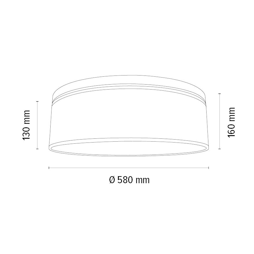 Plafondlamp BOHO 3xE27/25W/230V diameter 58 cm eiken – FSC gecertificeerd
