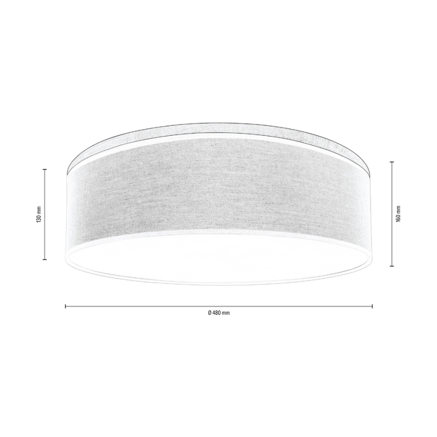 Plafondlamp BOHO 3xE27/25W/230V diameter 48 cm eiken – FSC gecertificeerd