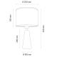 Tafellamp MERCEDES 1xE27/40W/230V diameter 43 cm crème/eiken – FSC gecertificeerd
