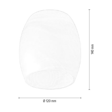 Vervangende lampenkap voor kroonluchter en wandlamp PISA E27 diameter 12 cm wit