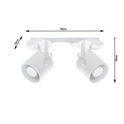 Spot LAROSA 2 2xGU10/40W/230V wit