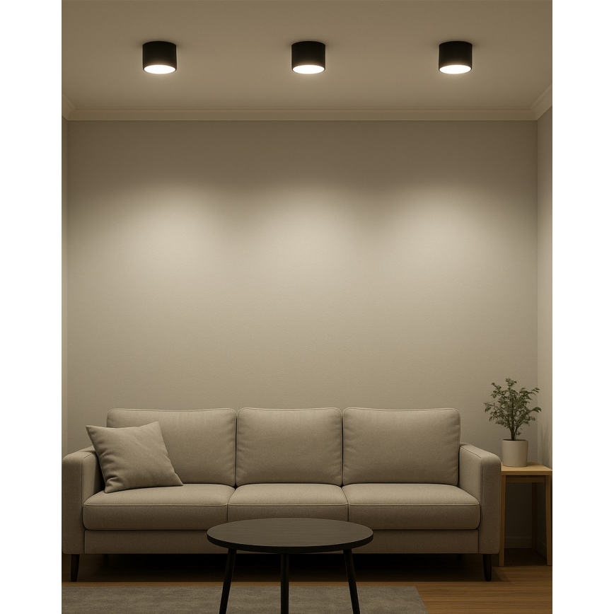 Spot LED 10W/230V 3000/4000/6400K Ø 12 cm noir