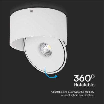 Spot LED/28W/230V 3000/4000/6400K CRI 90 blanc